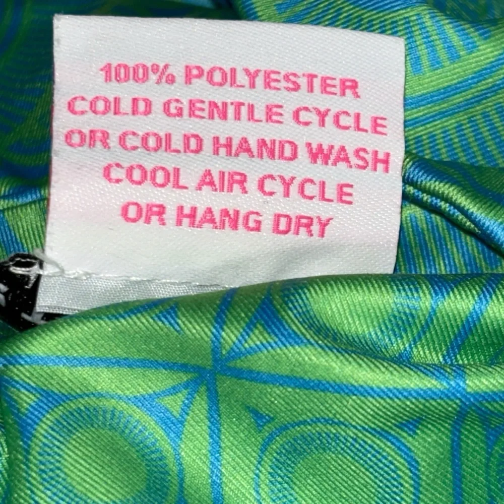 Gretchen Scott St Lawrence Half Zip Pullover Turq Kelly Medallion XL - Picture 14 of 16